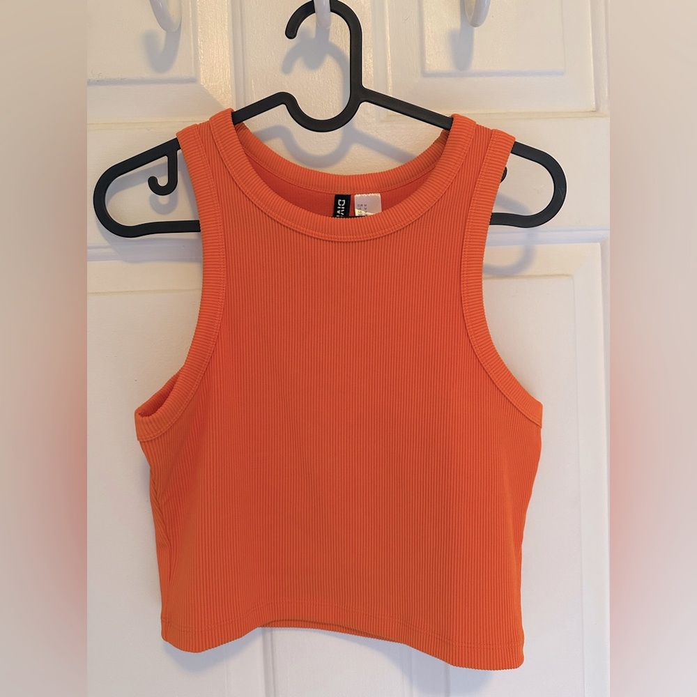 H&M Orange Cropped Tank Top